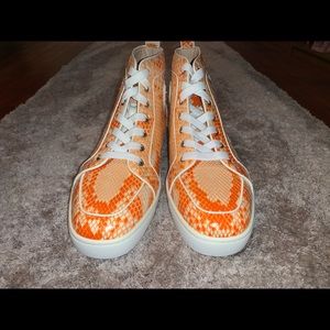 Auth. Christian Louboutin Orlato Flat Python